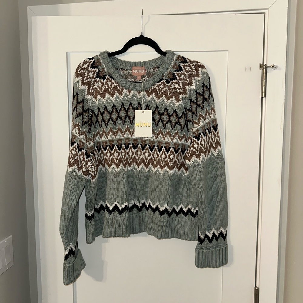 NWT Show Me Your Mumu Fairisle Sweater